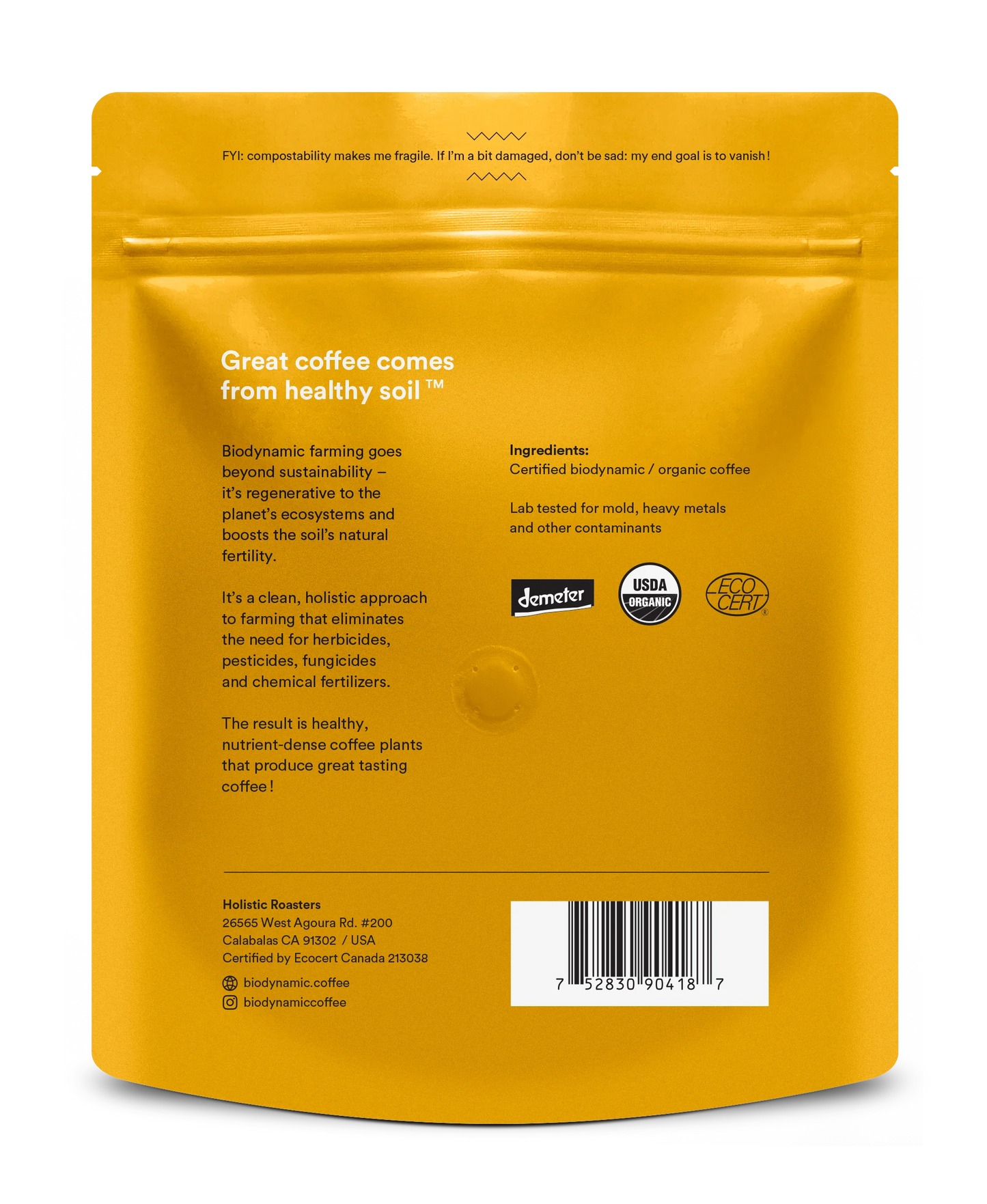 Biodynamic Coffee Medium Roast Rise & Shine