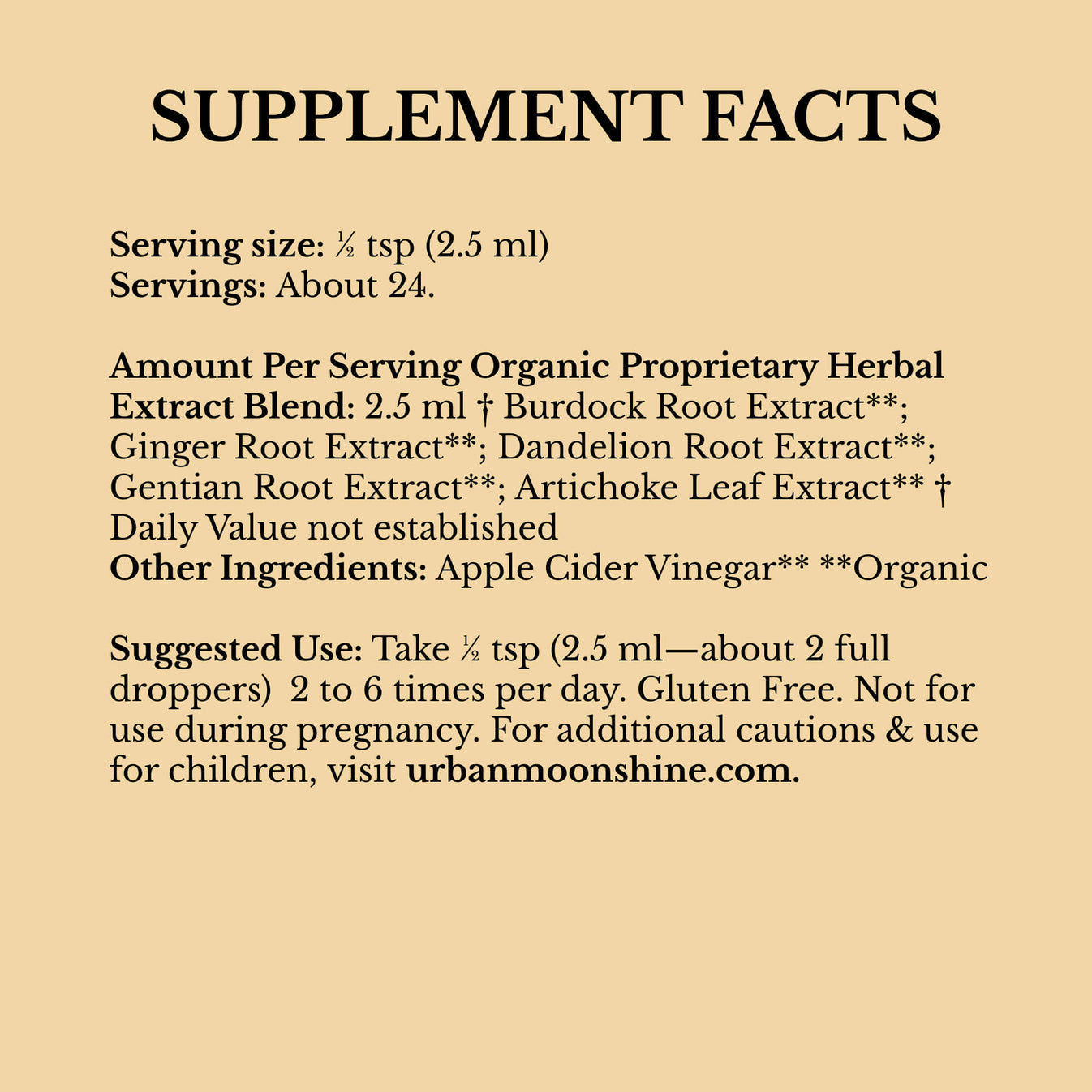 Cider Vinegar Bitters - Urban Moonshine